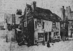 Corner of Crown Lane and All Saints Street c1920 E. Leslie Badham